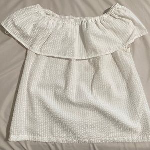 Size 10 white shoulder top! From h&m